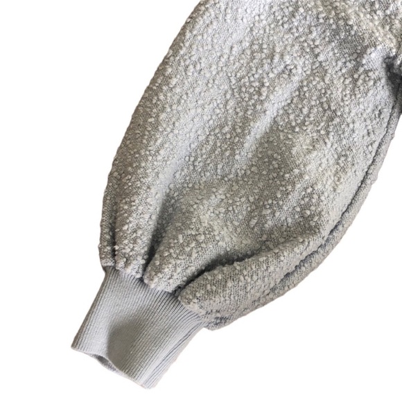 FREE PEOPLE Light Seafoam Green Found My Friend Nubby Cropped Sweater Size Small - Picture 5 of 7